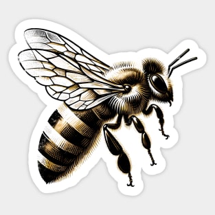 Bee Kind to Bees: Honeybee Art T-shirt Sticker